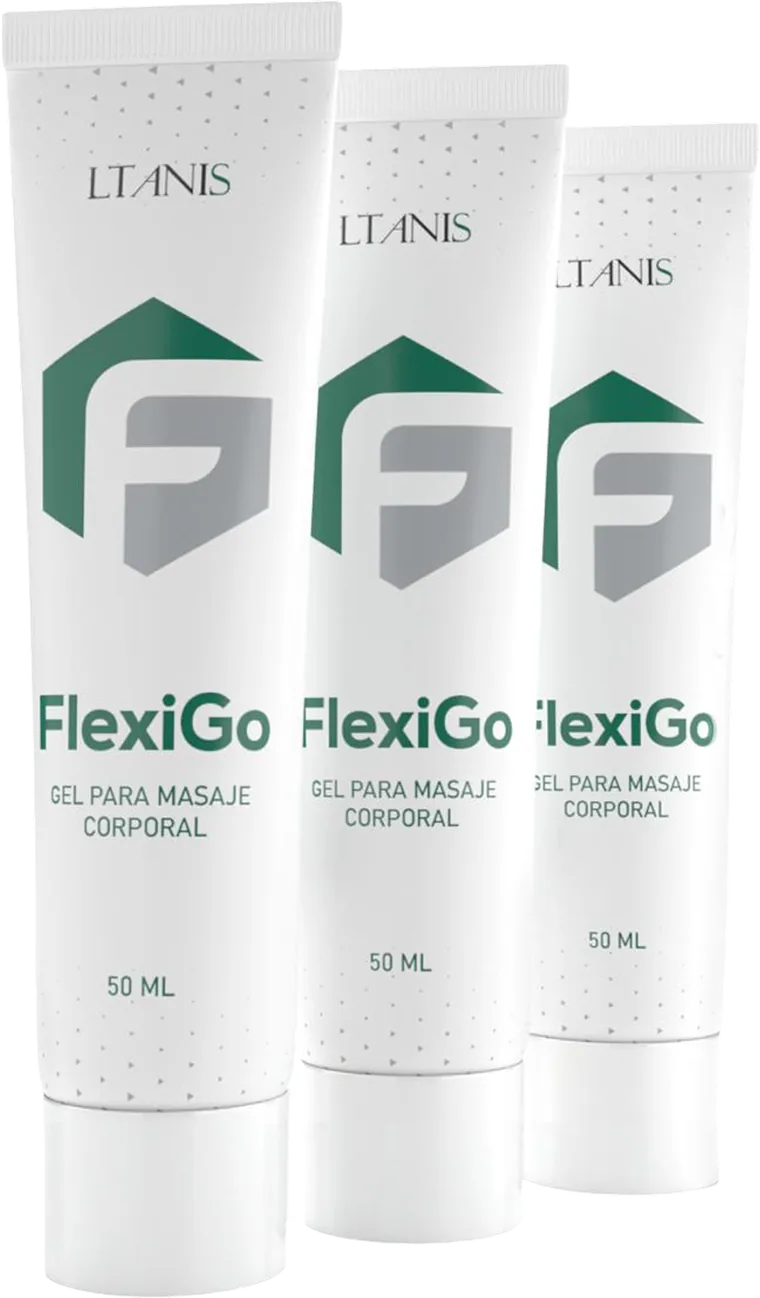 Tres tubos de FlexiGo Gel para masaje corporal